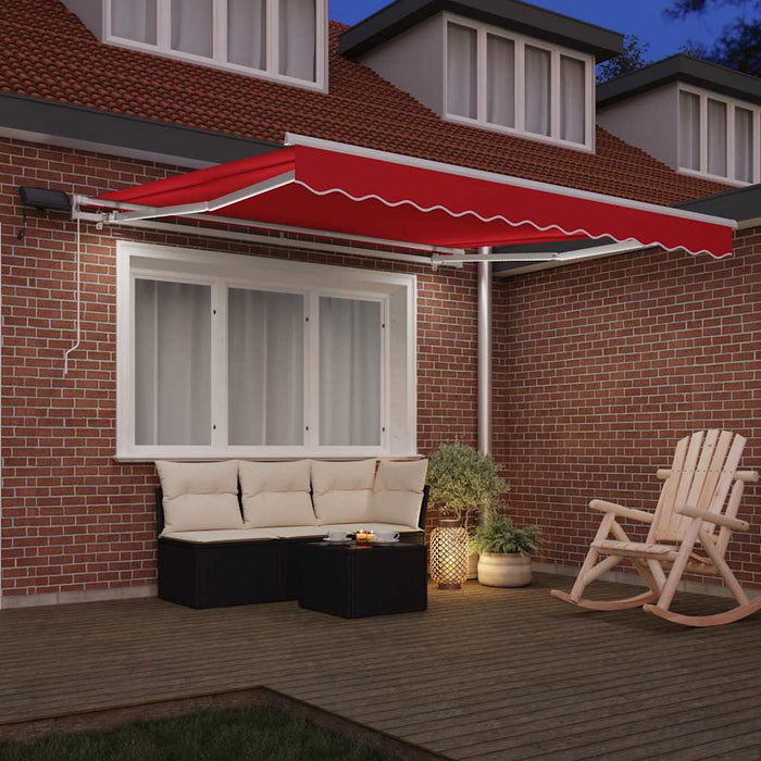 Cortina Retractabilă Roșu 350 x 250 cm Material textil și oțel - WALTI WALTI