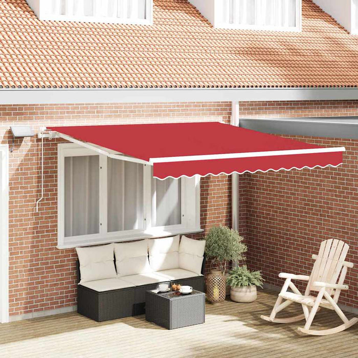 Cortina Retractabilă Roșu 350 x 250 cm Material textil și oțel - WALTI WALTI