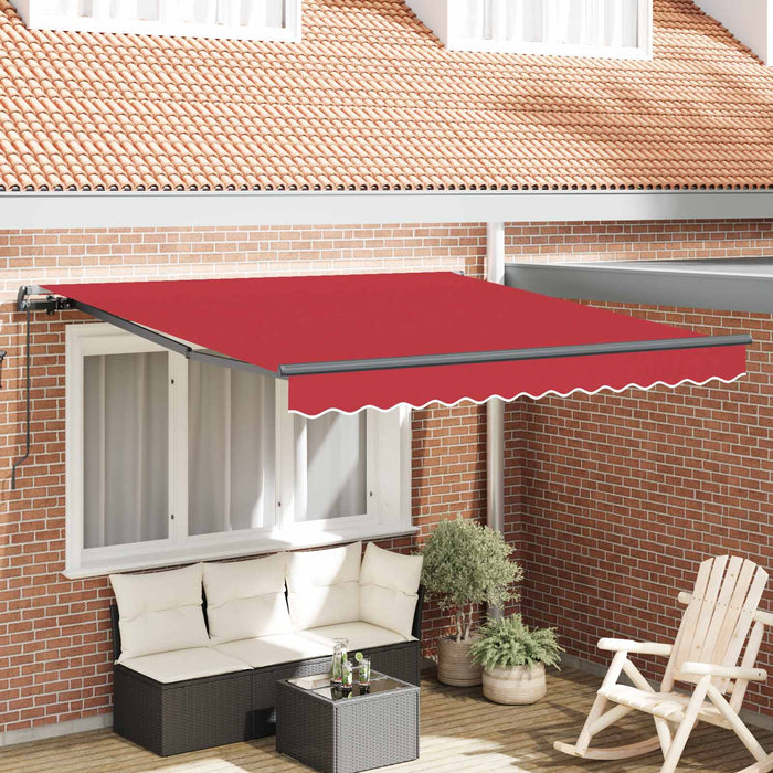Cortina Retractabilă Manual Roșu 350 x 250 cm Poliester și oțel - WALTI WALTI