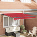 Cortina Retractabilă Manual Roșu 350 x 250 cm Poliester și oțel - WALTI WALTI