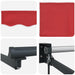 Cortina Retractabilă Roșu 350 x 250 cm Poliester și Aluminiu - WALTI WALTI