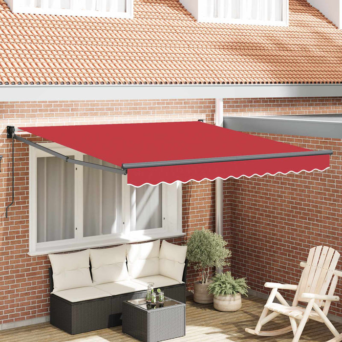 Cortina Retractabilă Roșu 350 x 250 cm Poliester și Aluminiu - WALTI WALTI