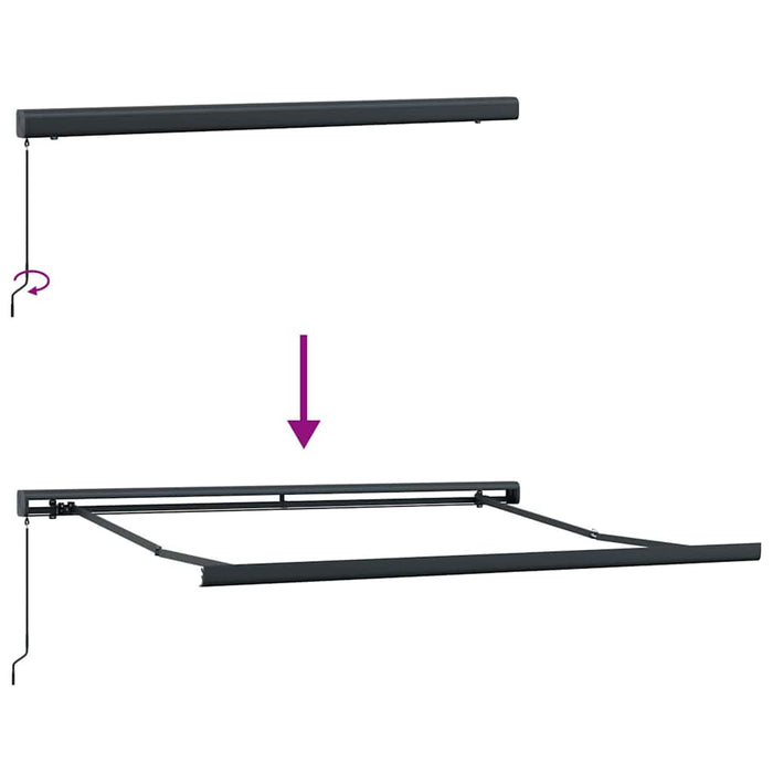Obloane retractabile manuale roșii 350x250 cm - WALTI WALTI
