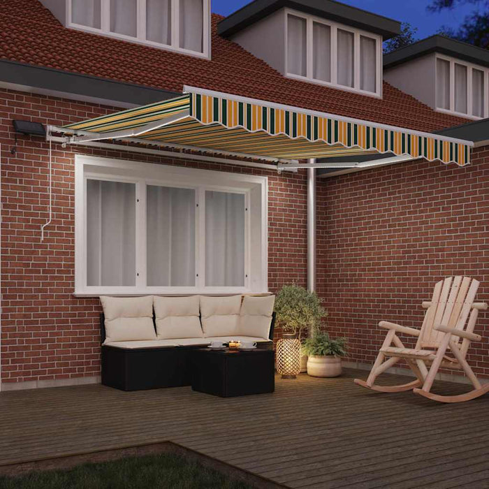 Cortina Retractabilă Manual Verde și galben 350 x 250 cm - WALTI WALTI