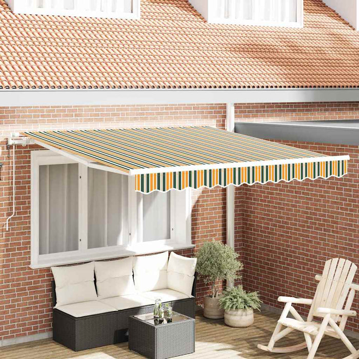 Cortina Retractabilă Verde și galben 350 x 250 cm țesătură - WALTI WALTI