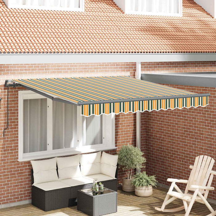 Cortina Retractabilă Manual Verde și galben 350 x 250 cm - WALTI WALTI