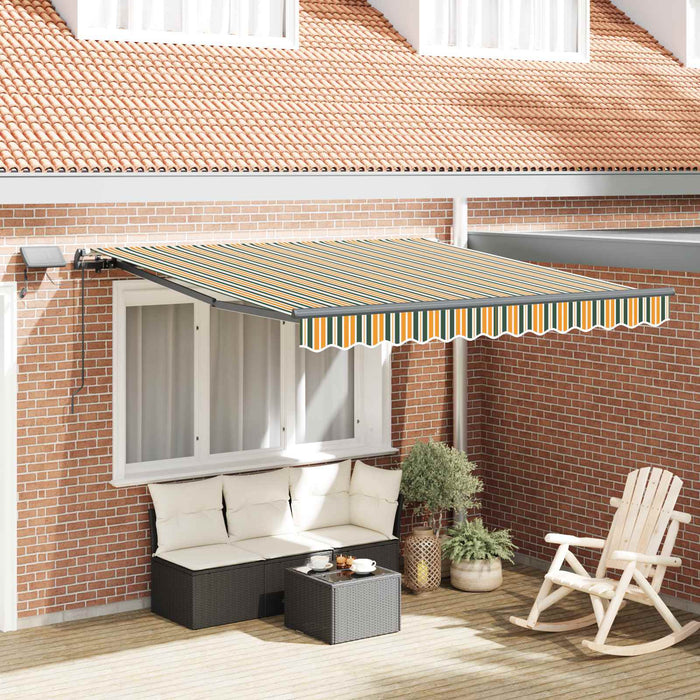 Cortina Retractabilă Verde și galben 350 x 250 cm țesătură - WALTI WALTI