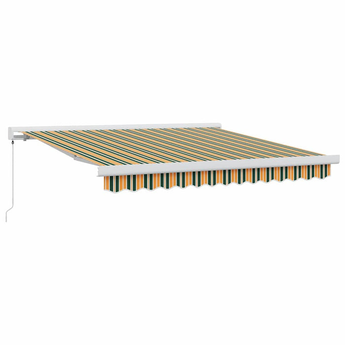Markiza manuală , retractabilă, verde și galbenă, 350 x 250 cm - WALTI WALTI