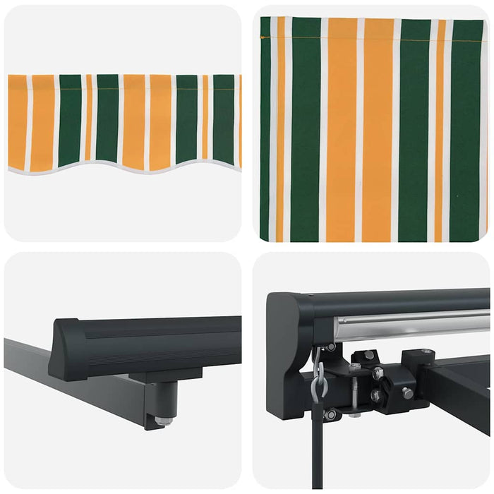 Cortina Retractabilă Manual Verde și galben 350 x 250 cm - WALTI WALTI