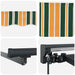 Cortina Retractabilă Manual Verde și galben 350 x 250 cm - WALTI WALTI