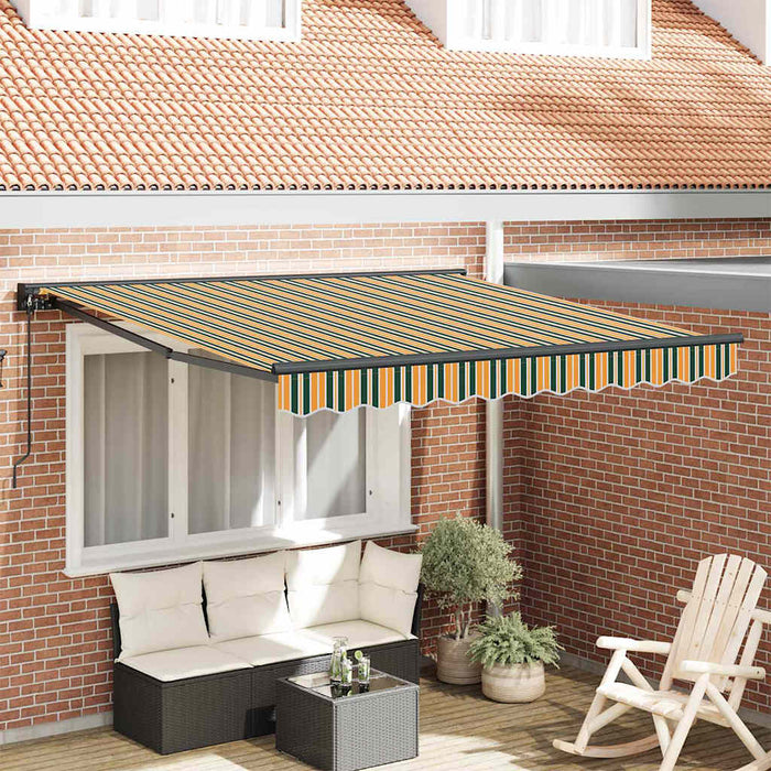 Cortina Retractabilă Manual Verde și galben 350 x 250 cm - WALTI WALTI
