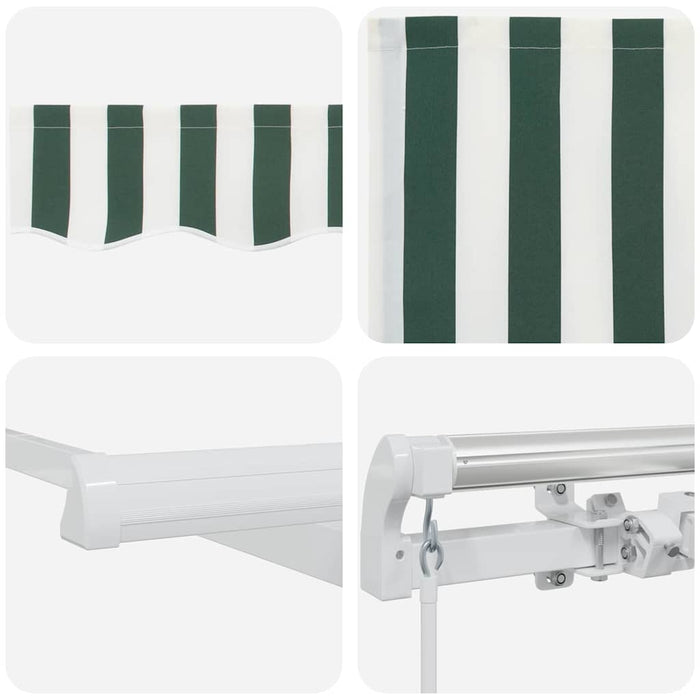 Cortina Retractabilă Manual Verde și alb 350 x 250 cm WALTI