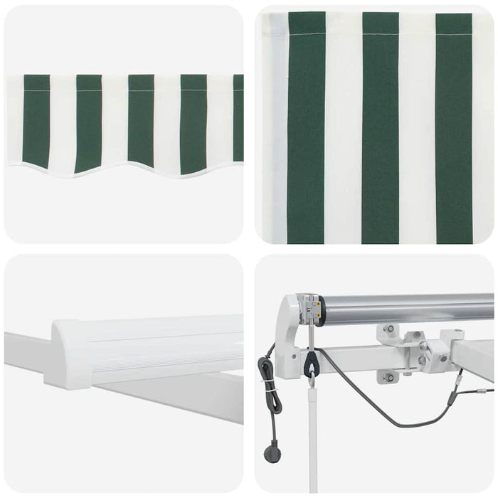 Cortina Retractabilă Verde și alb 350 x 250 cm - WALTI WALTI