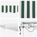 Cortina Retractabilă Verde și alb 350 x 250 cm - WALTI WALTI