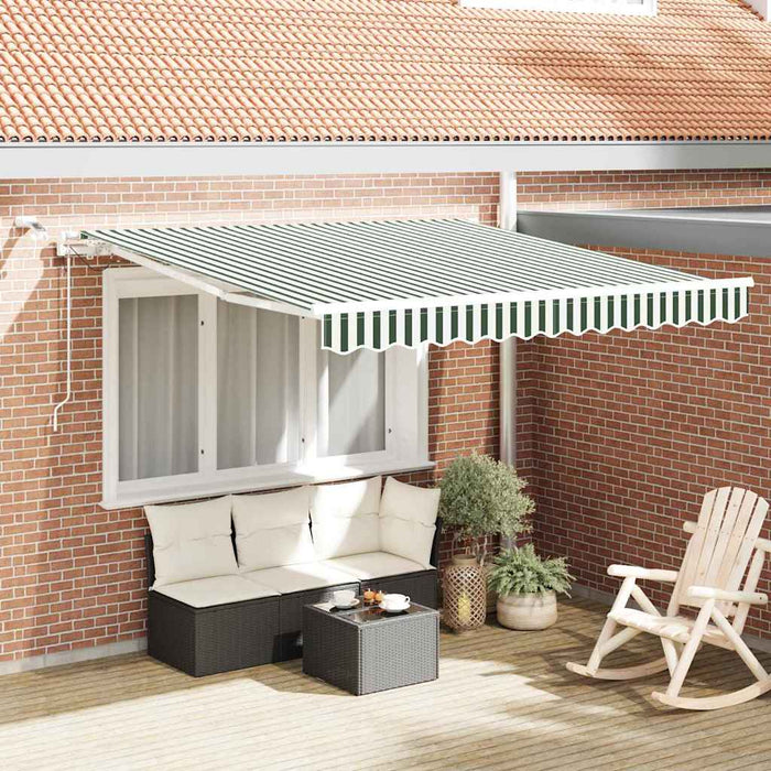 Cortina Retractabilă Verde și alb 350 x 250 cm - WALTI WALTI