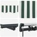 Cortina Retractabilă Manual Verde și alb 350 x 250 cm - WALTI WALTI
