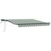 Cortina Retractabilă Manual Verde și alb 350 x 250 cm țesătură - WALTI WALTI