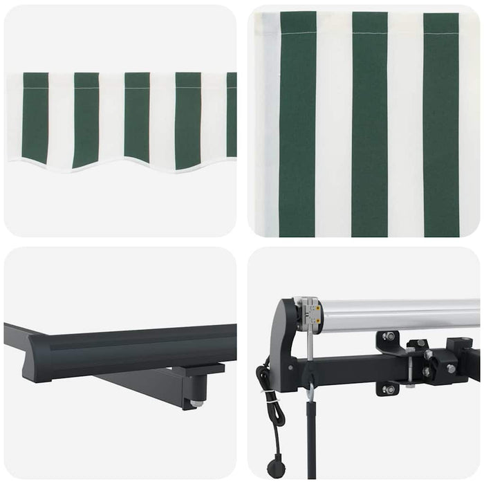 Cortina Retractabilă Verde și alb 350 x 250 cm - WALTI WALTI