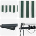 Țesătură pentru copertină Verde și alb 350 x 250 cm Poliester - WALTI WALTI