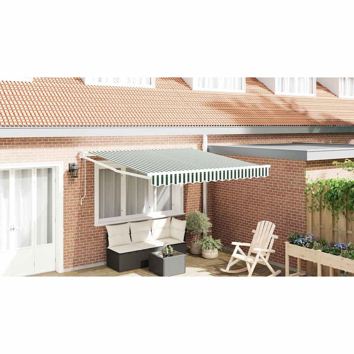 Cortina Retractabilă Verde și alb 350 x 250 cm - WALTI WALTI