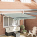 Cortina Retractabilă Manual Verde și alb 350 x 250 cm țesătură - WALTI WALTI