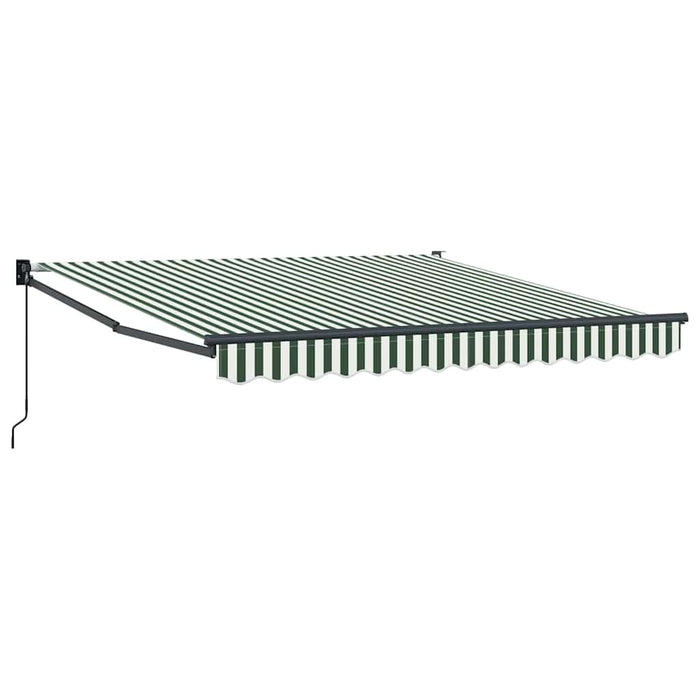 Cortina Retractabilă Manual Verde și alb 350 x 250 cm țesătură - WALTI WALTI