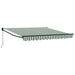 Cortina Retractabilă Manual Verde și alb 350 x 250 cm țesătură - WALTI WALTI