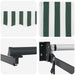 Cortina Retractabilă Verde și alb 350 x 250 cm - WALTI WALTI
