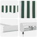 Cortina Retractabilă Verde și alb 350 x 250 cm Stofă și Metal - WALTI WALTI