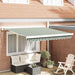 Cortina Retractabilă Verde și alb 350 x 250 cm Stofă și Metal - WALTI WALTI