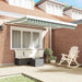 Cortina Retractabilă Verde și alb 350 x 250 cm Stofă și Metal - WALTI WALTI