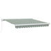 Cortina Retractabilă Verde și alb 350 x 250 cm Stofă și Metal - WALTI WALTI