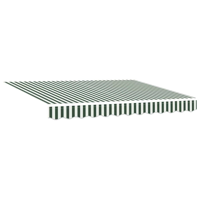 Cortina Retractabilă Verde și alb 350 x 250 cm Stofă și Metal - WALTI WALTI