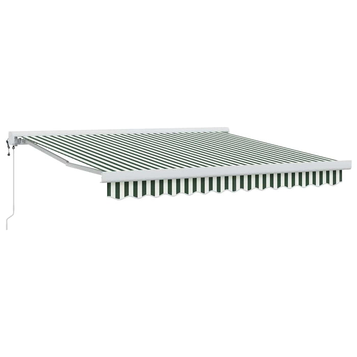 Copertină Verde și alb 350 x 250 x 165 cm Poliester și Aluminiu - WALTI WALTI