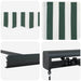 Cortina Retractabilă Verde și alb 350 x 250 cm Stofă și Metal - WALTI WALTI