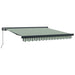 Cortina Retractabilă Verde și alb 350 x 250 cm Stofă și Metal - WALTI WALTI