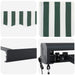 Copertină Verde și alb 350 x 250 x 165 cm Poliester și Aluminiu - WALTI WALTI
