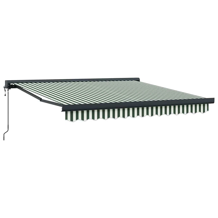 Copertină Verde și alb 350 x 250 x 165 cm Poliester și Aluminiu - WALTI WALTI