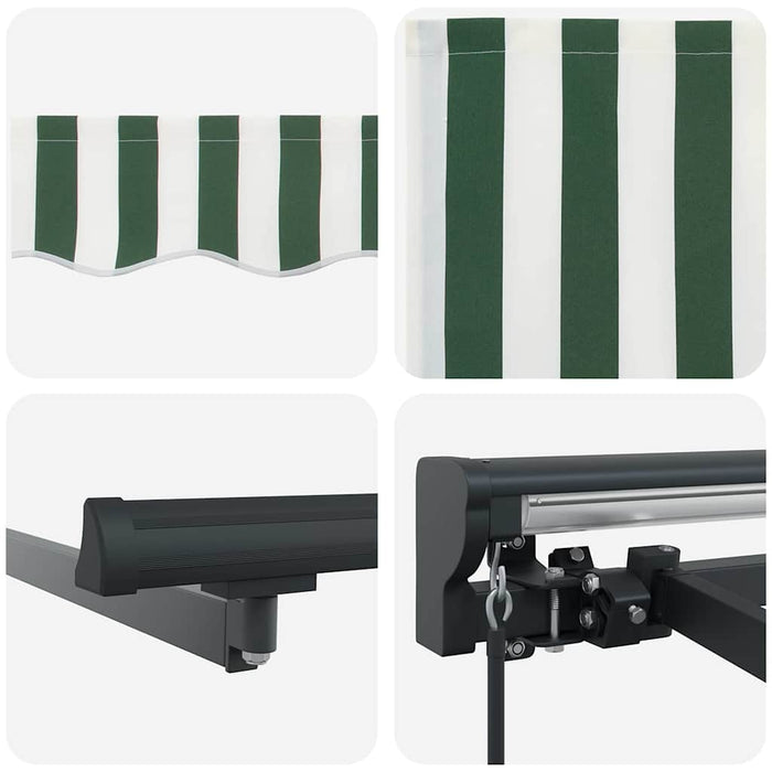 Cadru de copertină Manual Verde și alb 350 x 250 cm - WALTI WALTI