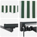 Cadru de copertină Manual Verde și alb 350 x 250 cm - WALTI WALTI