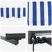 Cortina Retractabilă Manual Albastru și Alb 400 × 300 cm - WALTI WALTI