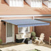 Cortina Retractabilă Manual Albastru și Alb 400 × 300 cm - WALTI WALTI