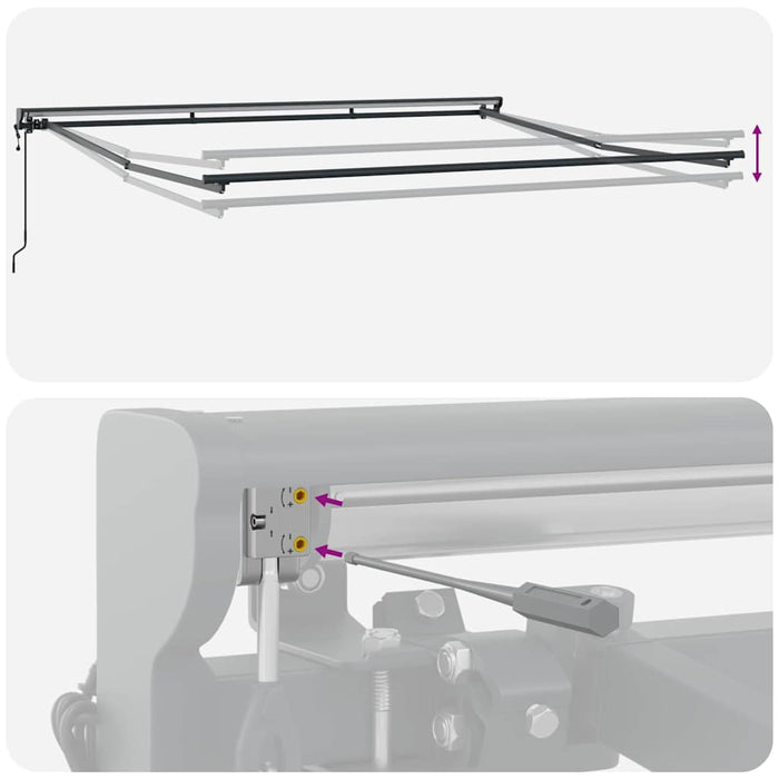 Cortina Retractabilă Albastru și Alb 400 × 300 cm - WALTI WALTI