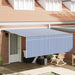 Cortina Retractabilă Manual Dungi Albastre și Albe 400 × 300 cm - WALTI WALTI