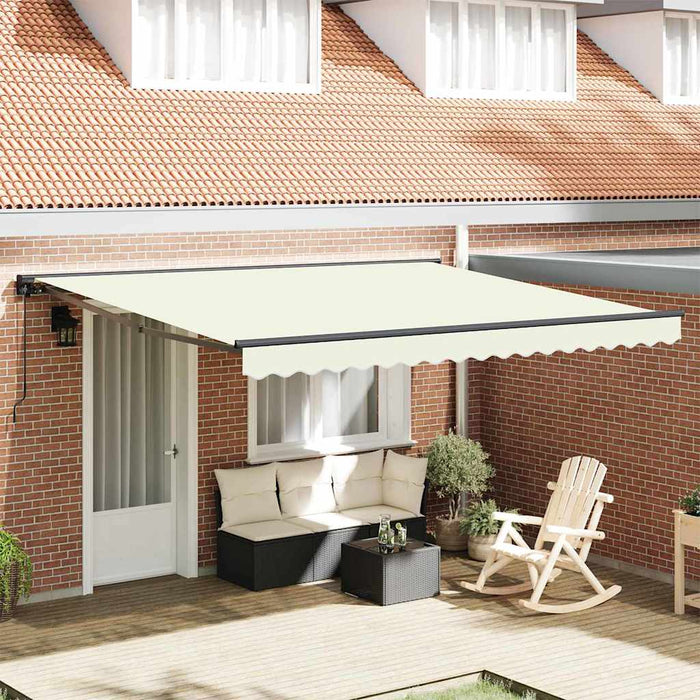 Cortina Retractabilă Crem 400 × 300 cm Poliester și metal - WALTI WALTI
