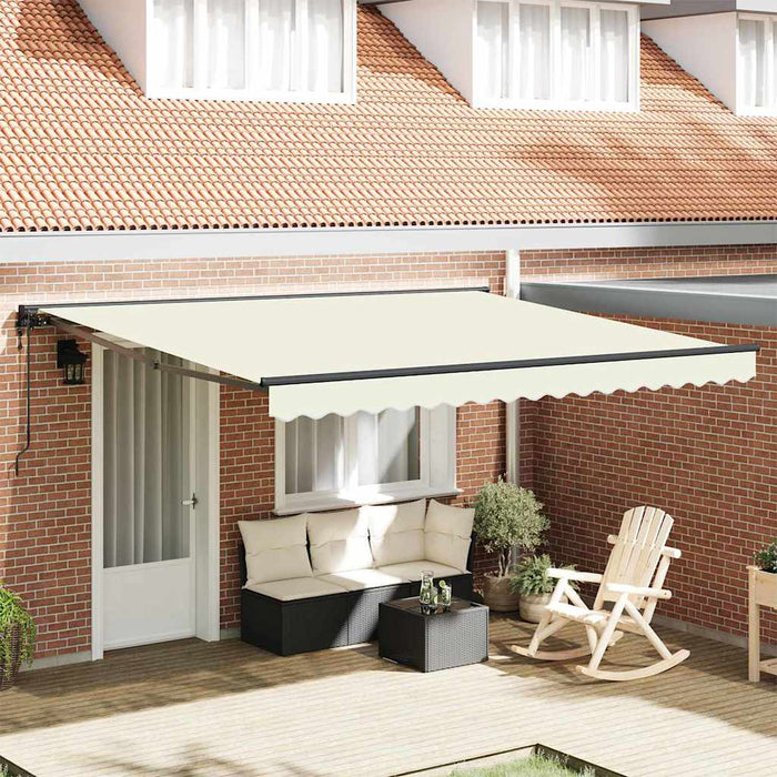 Cortina Retractabilă Crem 400 × 300 cm Poliester și metal - WALTI WALTI