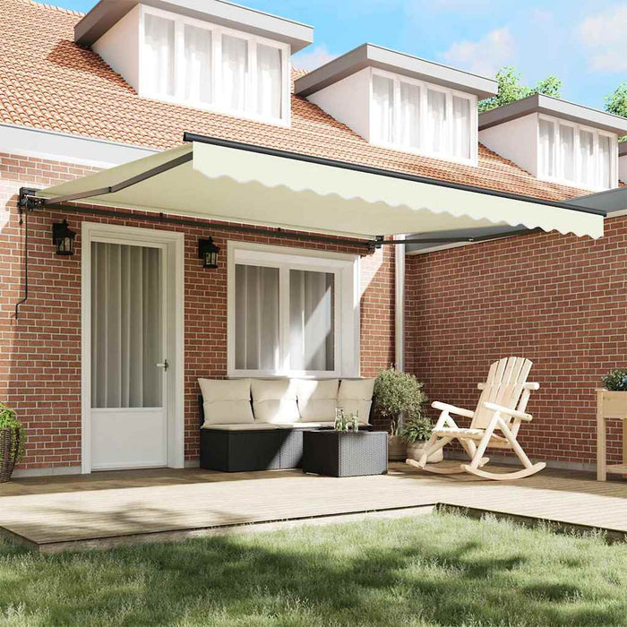 Cortina Retractabilă Crem 400 × 300 cm Poliester și metal - WALTI WALTI