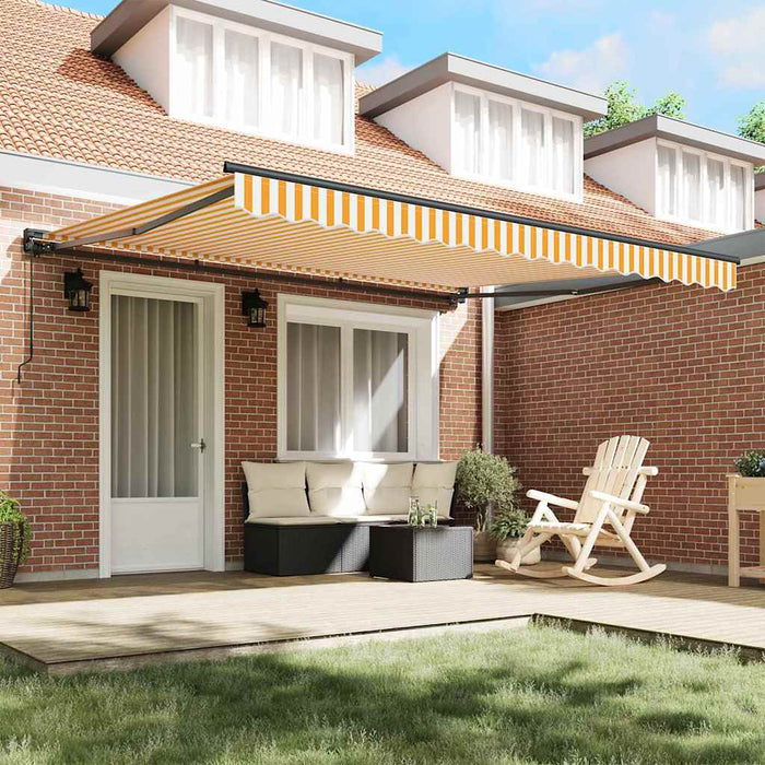 Cortina Retractabilă Manual Galben și alb 400 × 300 cm - WALTI WALTI