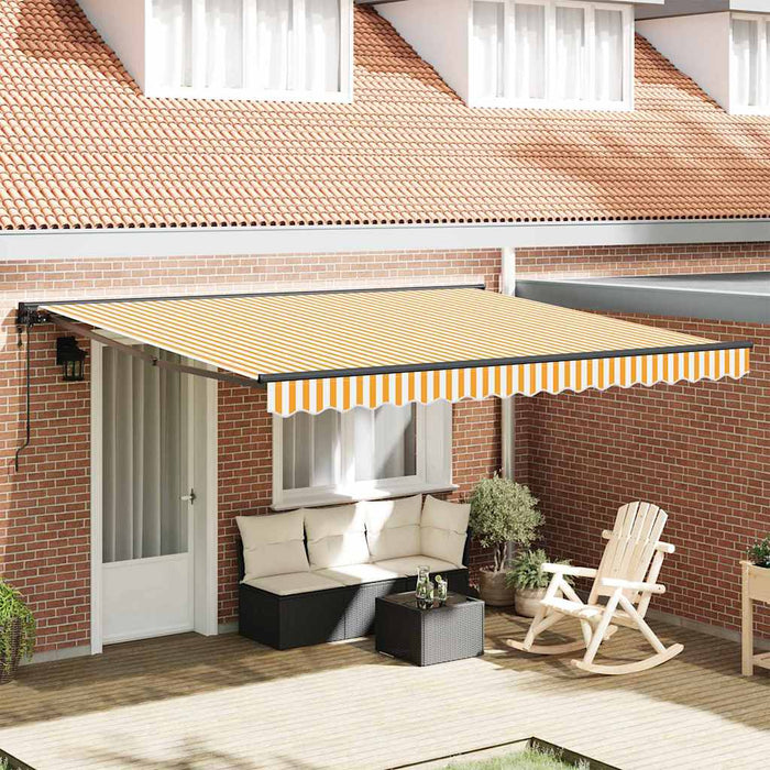 Cortina Retractabilă Galben și alb 400 × 300 cm - WALTI WALTI