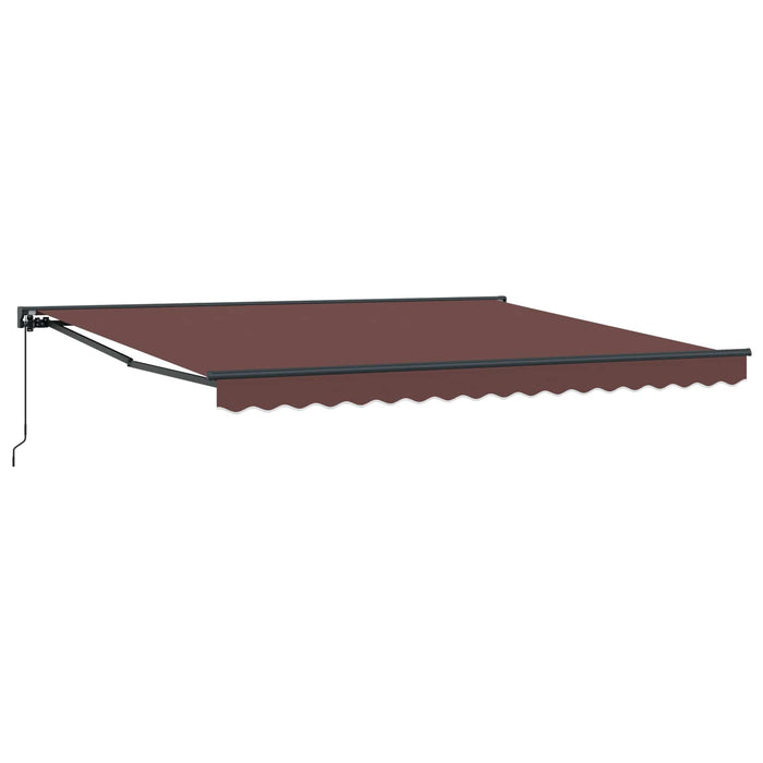 Cortina Retractabilă Maro 400 × 300 cm Aluminiu și țesătură - WALTI WALTI